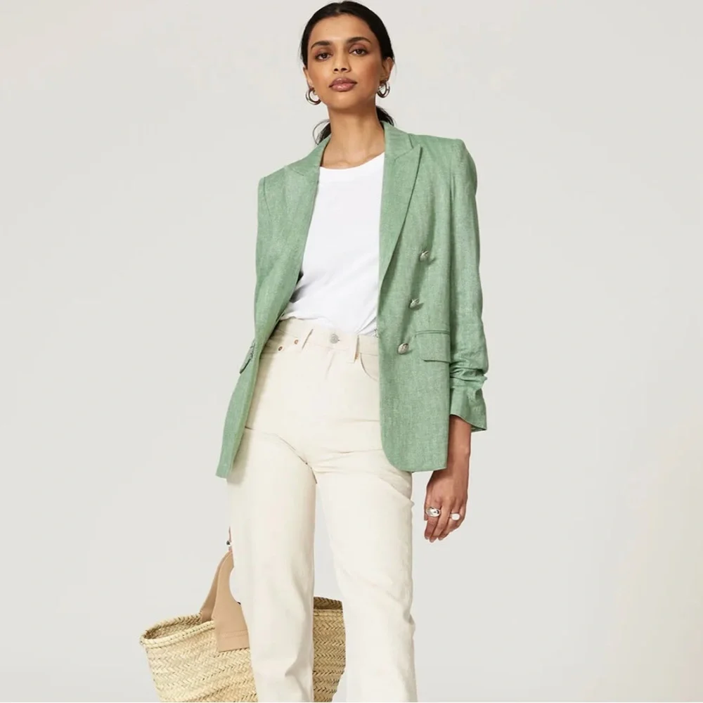 Veronica Beard Beacon Blazer Green 0 - Picture 3 of 11